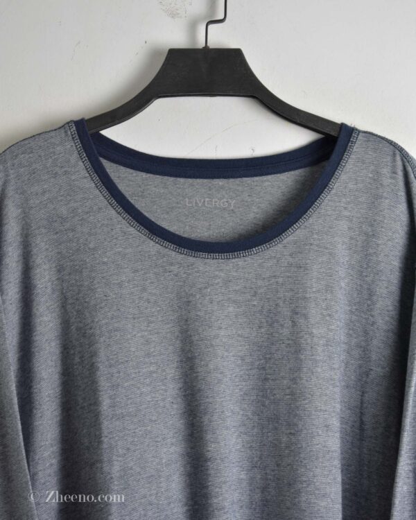 تیشرت آستین بلند یقه گرد آبی Livergy