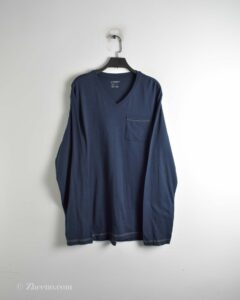 تیشرت آستین بلند یقه هفت سرمه ای تیره Livergy