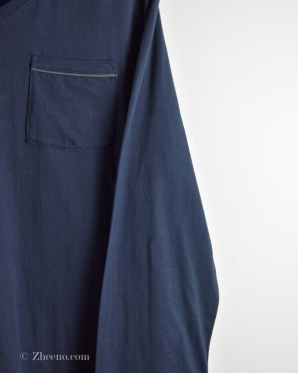 تیشرت آستین بلند یقه هفت سرمه ای تیره Livergy