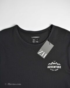 تیشرت آستین بلند یقه گرد مشکی Livergy