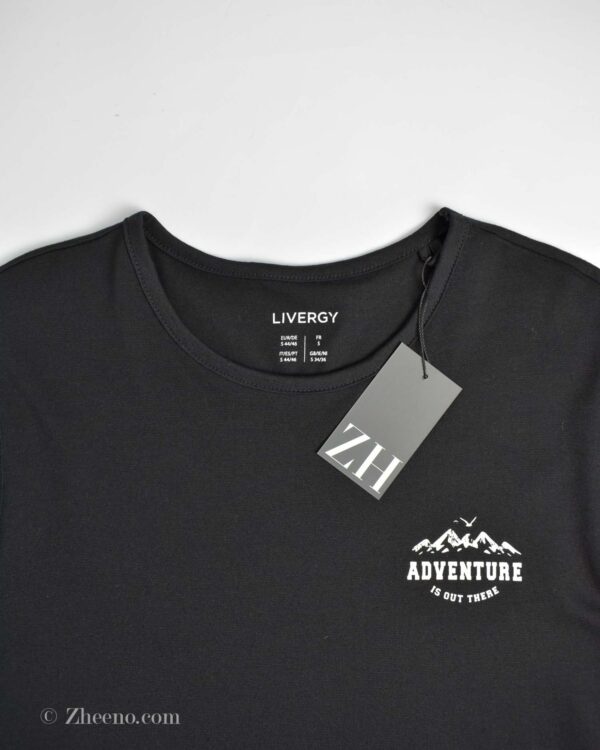 تیشرت آستین بلند یقه گرد مشکی Livergy