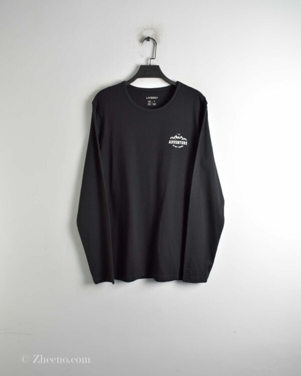 تیشرت آستین بلند یقه گرد مشکی Livergy