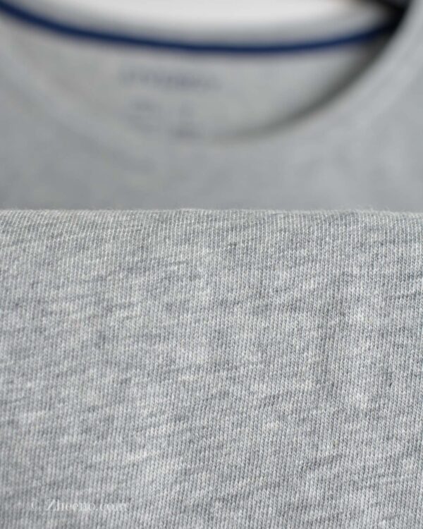 تیشرت آستین بلند یقه گرد طوسی طرح دار Livergy