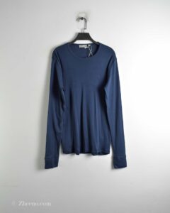 تیشرت آستین بلند کشی یقه گرد سرمه ای Royal Class