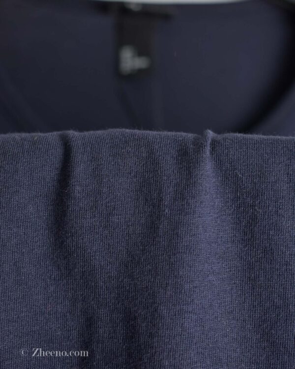 تیشرت آستین بلند سه دکمه سرمه ای تیره H&M