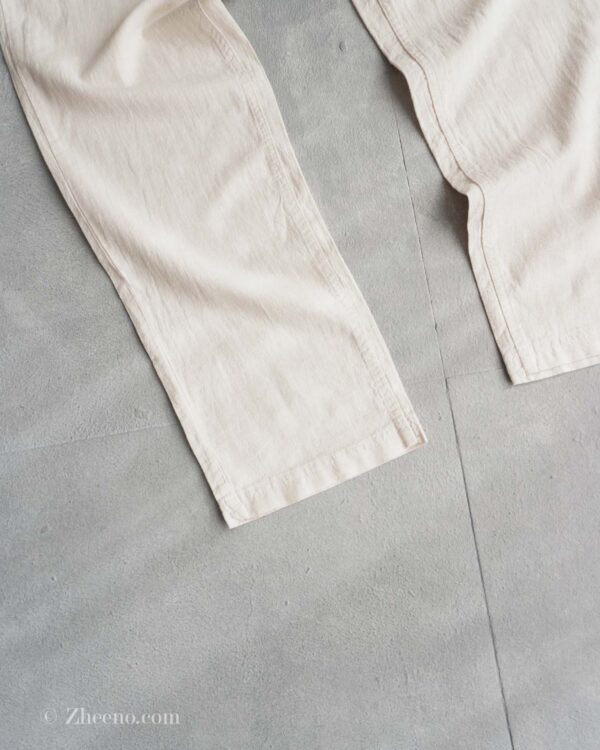 شلوار لینن کمر کشی بند دار شیری Livergy