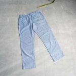 شلوار لینن کمر کشی بند دار آبی Livergy