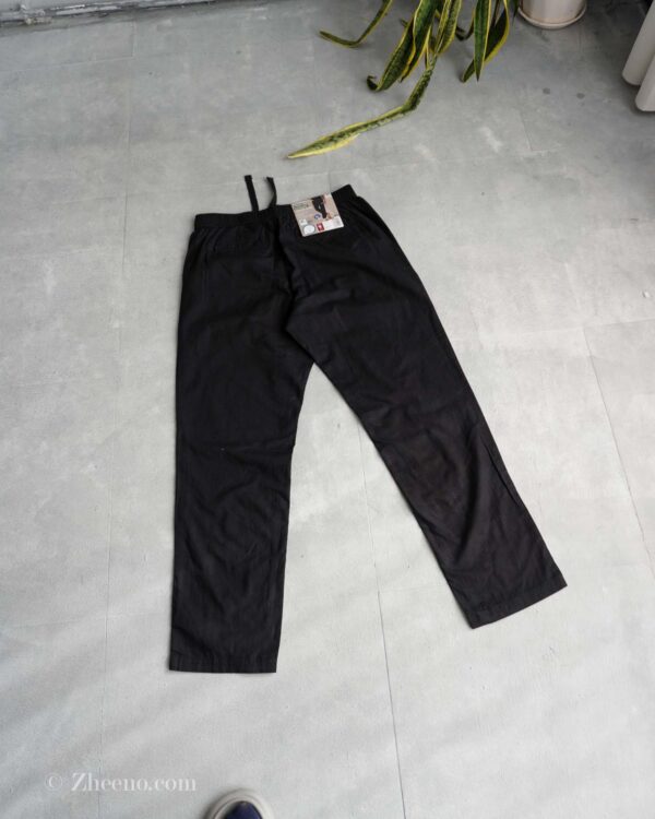 شلوار لینن کمر کشی بند دار مشکی Livergy