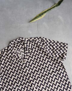 پیراهن لینن کرم مشکی Livergy