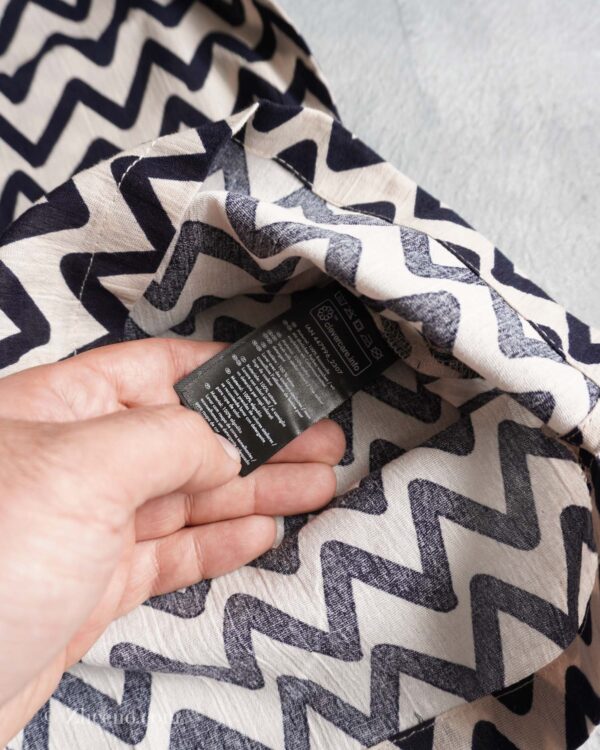 پیراهن لینن کرم مشکی Livergy