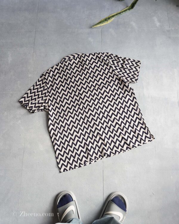 پیراهن لینن کرم مشکی Livergy