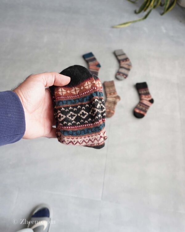 جوراب پشمی وینتیج مشکی