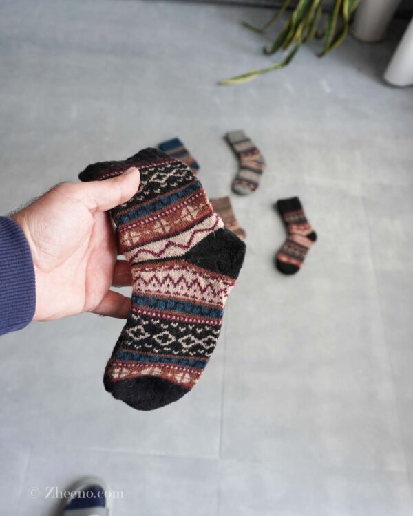 جوراب پشمی وینتیج مشکی