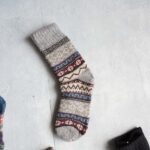 جوراب پشمی وینتیج طوسی