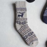 جوراب پشمی وینتیج ضخیم طوسی