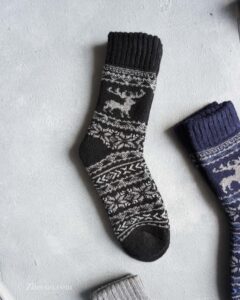 جوراب پشمی وینتیج ضخیم مشکی