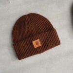 کلاه بافت ضخیم قهوه ای