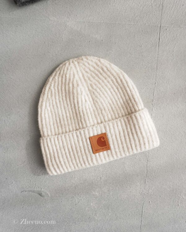 کلاه بافت ضخیم شیری