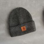 کلاه بافت ضخیم طوسی