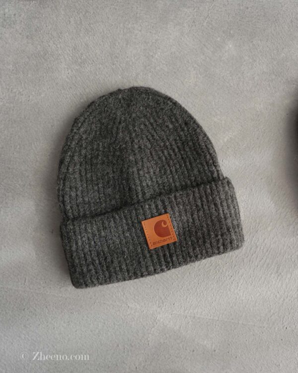 کلاه بافت ضخیم طوسی