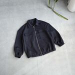 بامبر جکت سرمه ای تیره ساده Shein