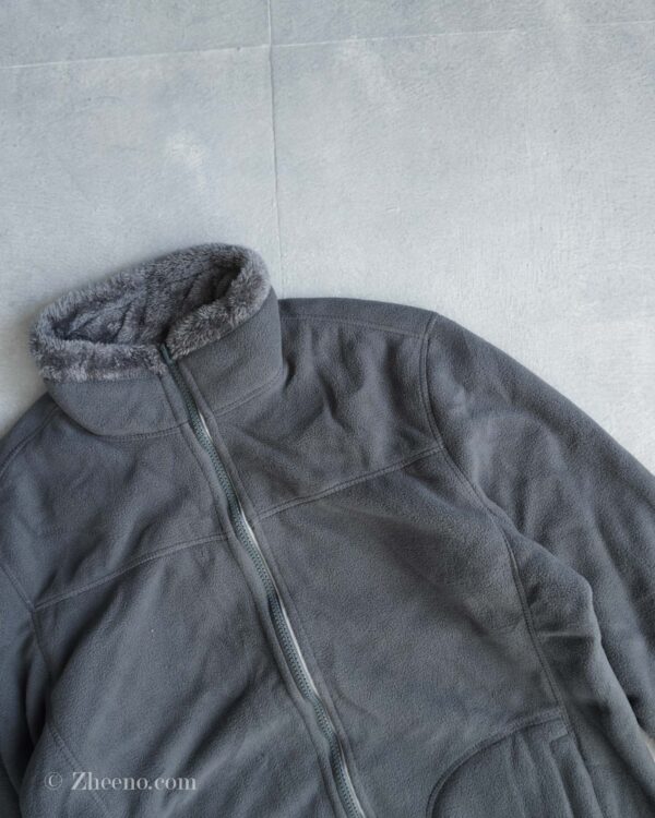 جکت دو رو کرک و خز خاکستری