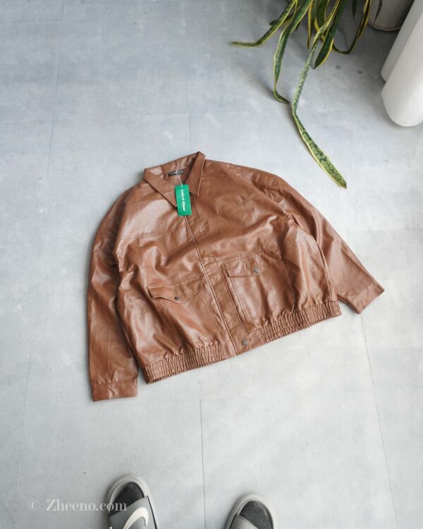 بامبر جکت چرم Shein