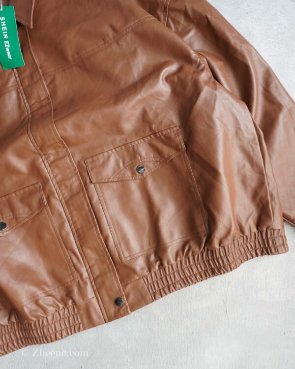 بامبر جکت چرم Shein