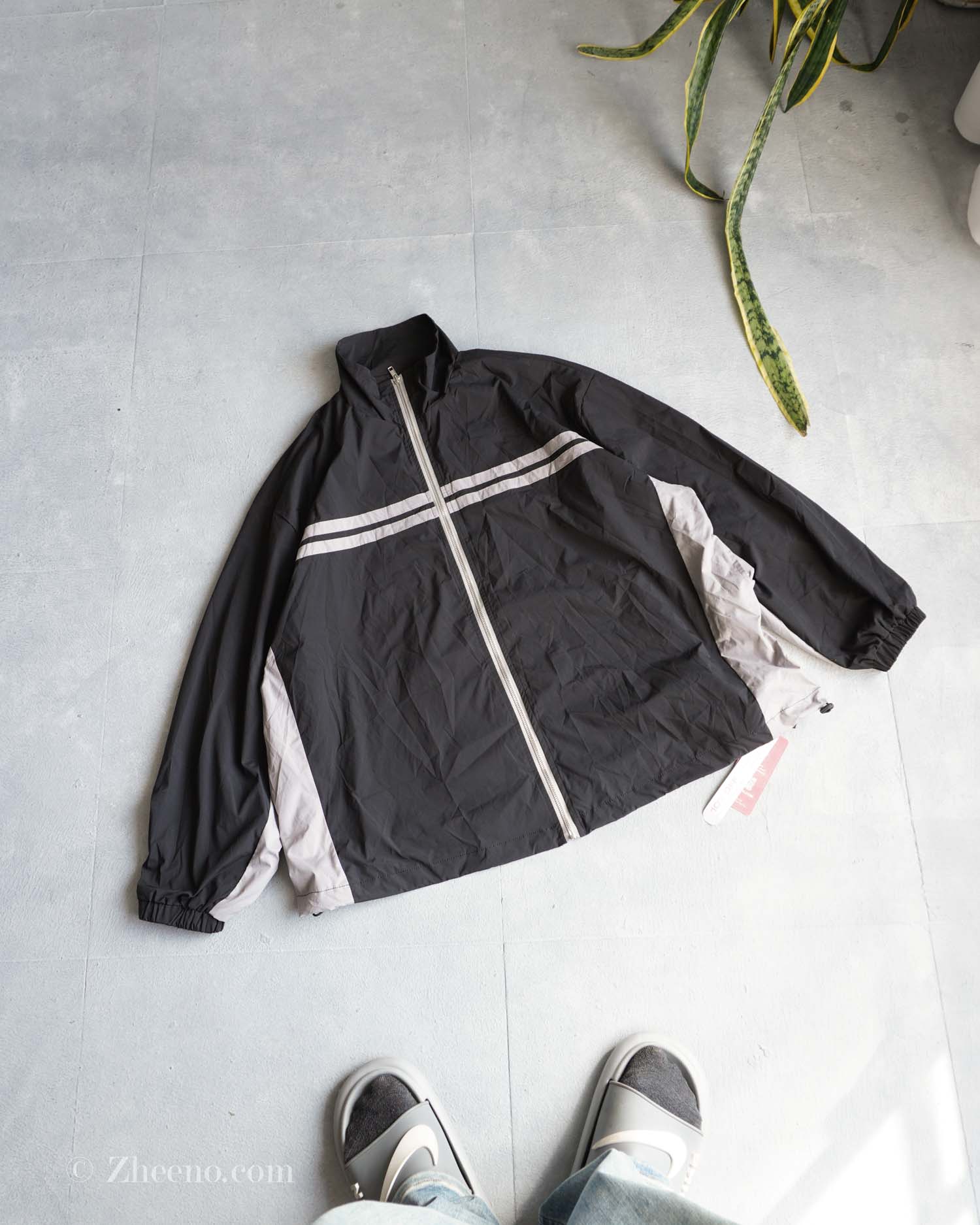 جکت دورنگ مشکی خاکی Romwe