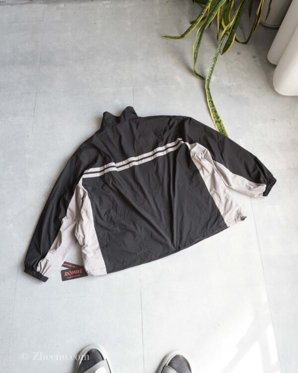 جکت دورنگ مشکی خاکی Romwe