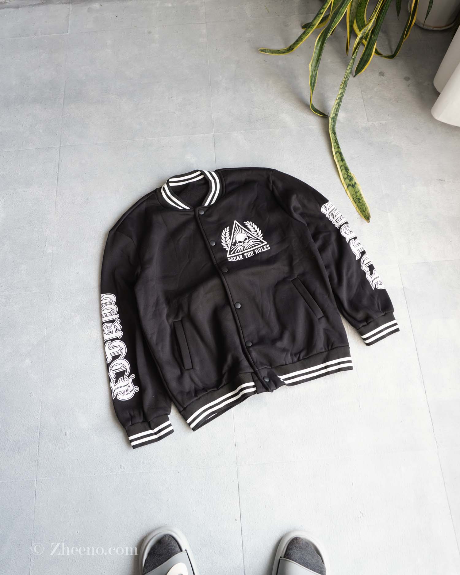 بامبر جکت مشکی Romwe