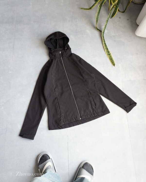 جکت مشکی کلاه دار Alpha camp