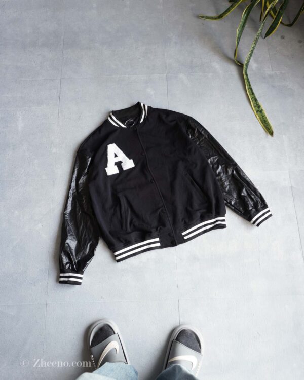 بامبر جکت مشکی Shein