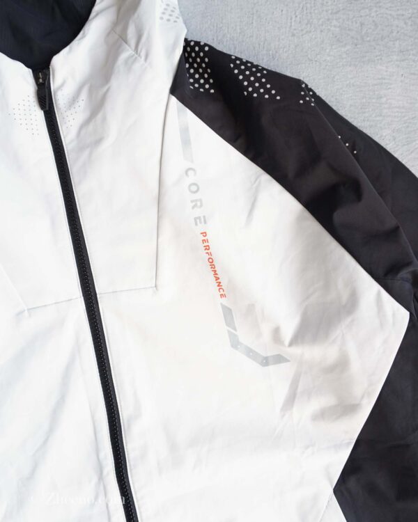 جکت کلاه دار دورنگ طوسی مشکی