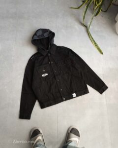 جکت جین کلاه دار مشکیJack&Jones