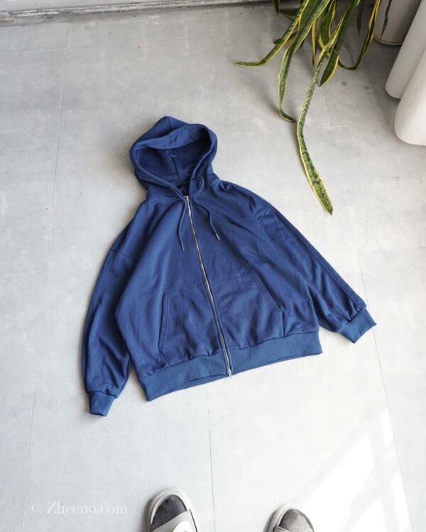 جکت آبی سیر کلاه دار Dazy