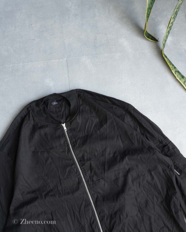 بابمر جکت مشکی ساده Manfinity