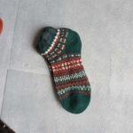 جوراب مچی پشمی زنانه طرحدار سبز