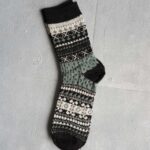 جوراب پشمی مردانه طرحدار مشکی