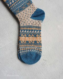 جوراب پشمی مردانه طرحدار آبی