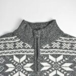 بافت وینیتیج نیم زیپ خاکستری Croft&Barrow