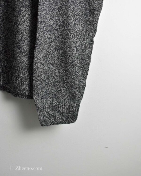 بافت وینیتیج نیم زیپ خاکستری Croft&Barrow