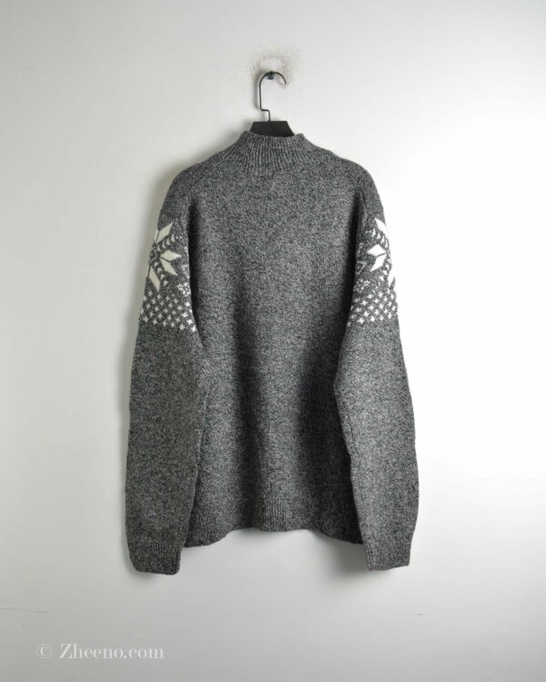 بافت وینیتیج نیم زیپ خاکستری Croft&Barrow