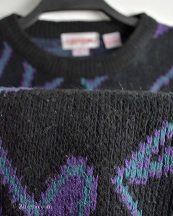 بافت وینیتیج مشکی بنفش Campus