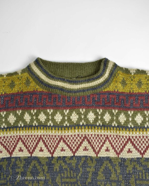 بافت وینیتیج طرح دار سبز Jargon