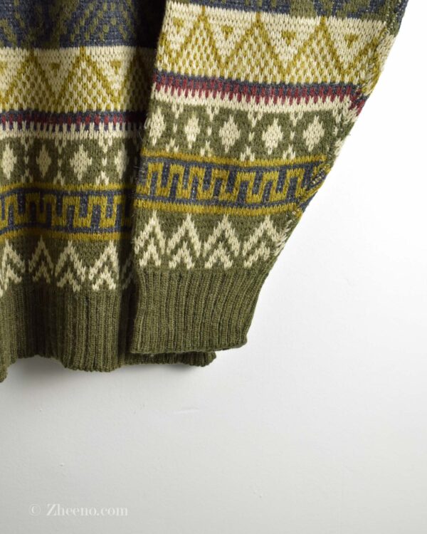 بافت وینیتیج طرح دار سبز Jargon