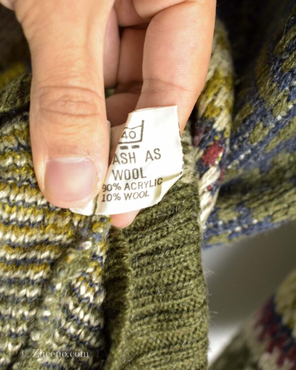 بافت وینیتیج طرح دار سبز Jargon