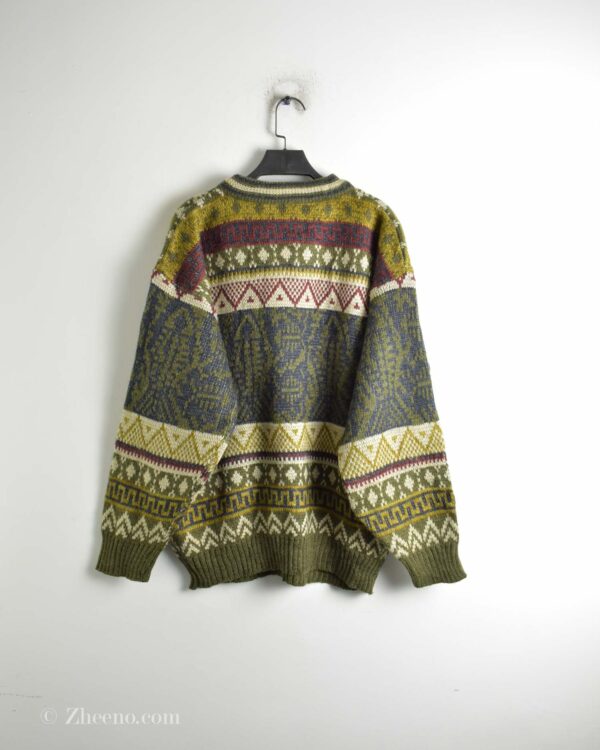 بافت وینیتیج طرح دار سبز Jargon