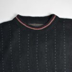 بافت وینیتیج مشکی طرح دار