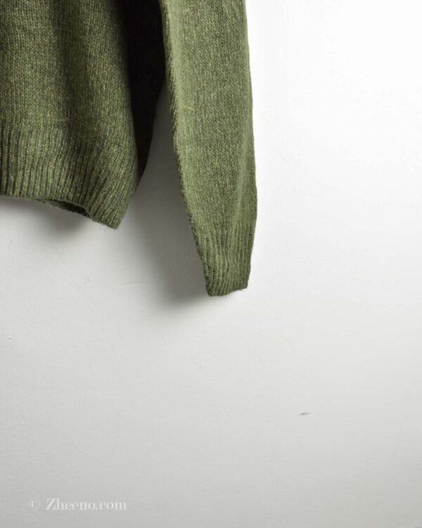 بافت وینیتیج یقه دار طوسی سبز George